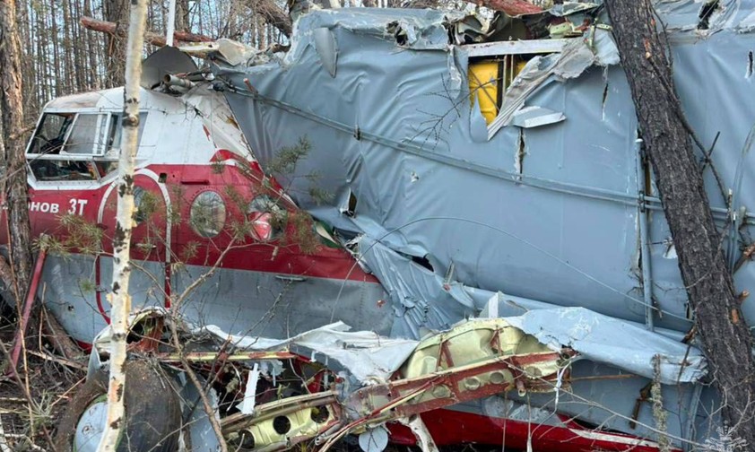 Die zerstörte An-3: Das Flugzeug verlore die Schubkraft.
