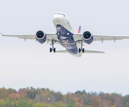 Airbus A220 von Delta: Die Airline fand bisher nur an einer von zwei Stellen Probleme.
