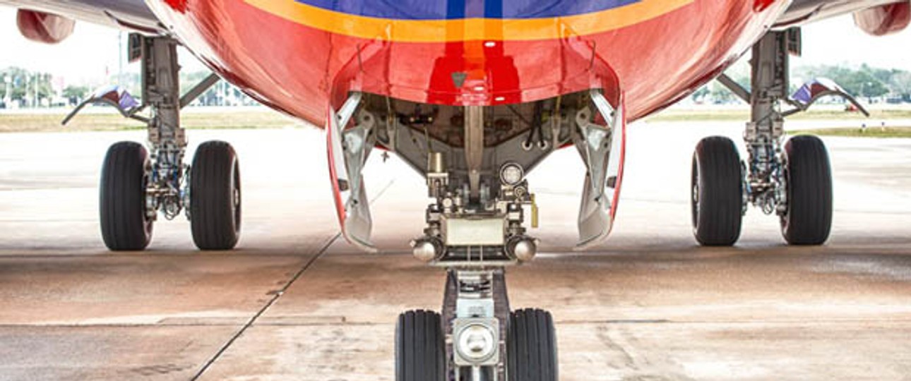 Bauch eines Jets von Southwest: Der Pilot hat sich verflogen.
