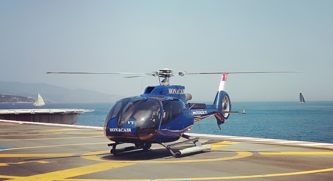 ... ist die Strecke von Monaco nach Nizza, auf der Monacair unterwegs ist. 