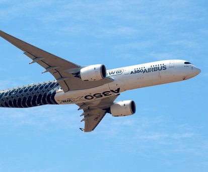 Airbus A350 at a presentation in Chile: Latam receives less aircraft.