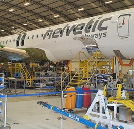 Produktion in Brasilien: Erste Embraer E195-E2 für Helvetic.