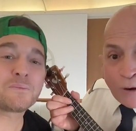 Lufthansa-Purser begeistert Superstar Michael Bublé