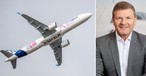 Ein Airbus A321 XLR und Eurowings-Chef Jens Bischof: Es besteht Interesse.