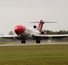 Boeing 727 landet am 28. April am Flughafen Doncaster Sheffield: Es war die erste Landung eines großen Flugzeugs seit 2022.