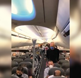Applaus für Ärzte und Pfleger auf Gol-Flug