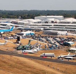 Luftaufnahme der Farnborough Airshow 2022: Die Messe 2024 steht kurz bevor.