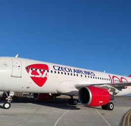 Der A320 mit dem Kennzeichen OK-HEU. Er ist aktuell ...
