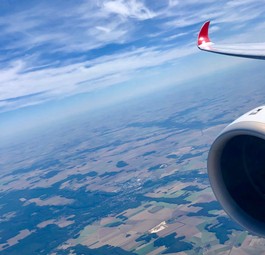 Blick aus Airbus A350 von Latam: Bald ein selteneres Bild.