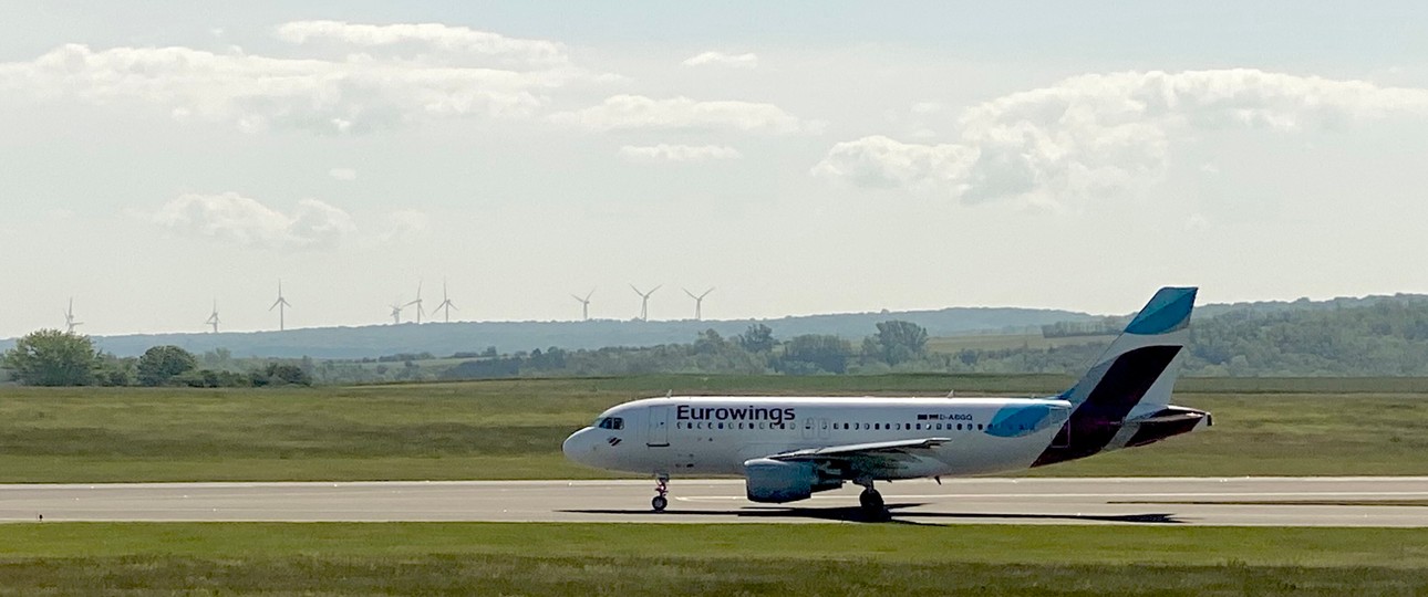 Airbus A319 von Eurowings: War zwischen Düsseldorf und Köln unterwegs- ein 15-Minuten-Flug.