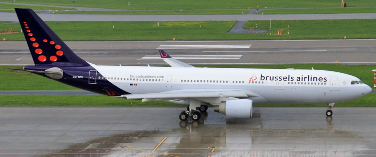 Airbus A330 von Brussels Airlines: Über Barcelona nach Brüssel.