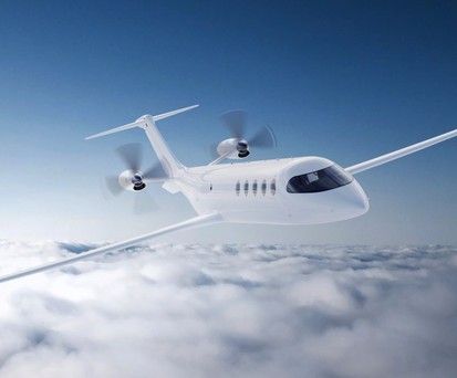 Neuester Entwurf der Alice in der Luft: das Design ähnelt einem klassischen Flugzeug.