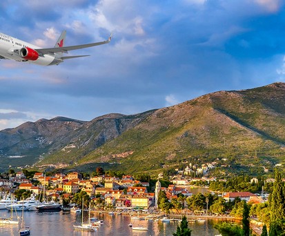 ETF-Jet über der Stadt Cavtat: Könnte so aussehen.