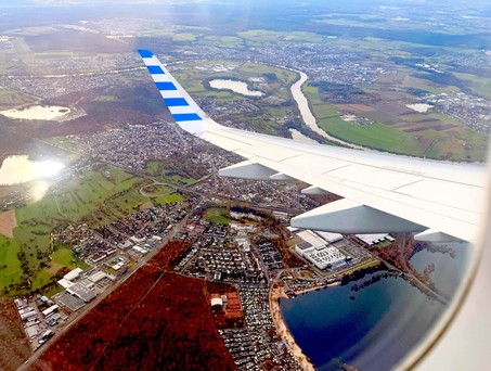 Blick aus einem Airbus A321 von Condor: Bald auch in London möglich.