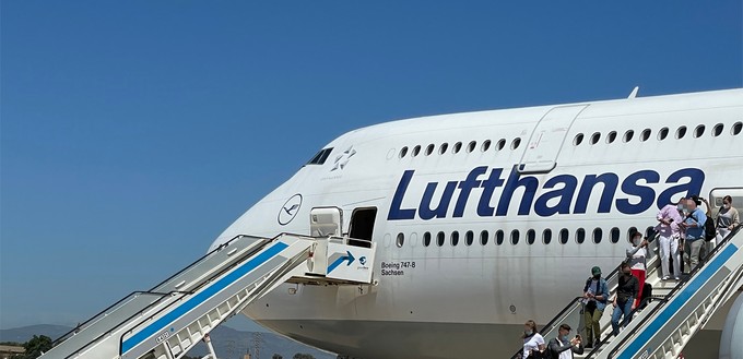Boeing 747-8 auf Mallorca: In den Osterferien schickt Lufthansa wieder ihren Jumbo auf die Insel.