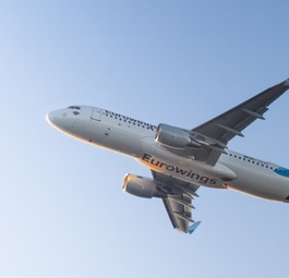 Airbus A320 von Eurowings: heikle Situation in Düsseldorf.