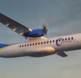 Flugzeug von Connect AIrlines: Künftig mit Wasserstoff unterwegs.