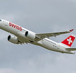 Wird noch oft abgebildet werden: Airbus A220 der Swiss.