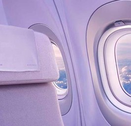 Dank neuer Form der Kabinenwände gewinnt Airbus auf Schulterhöhe rund 2,5 Zentimeter mehr Platz.