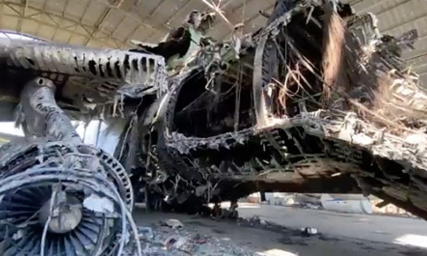 Die zerstörte Antonov An-225: Sie war die einzige ihrer Art.