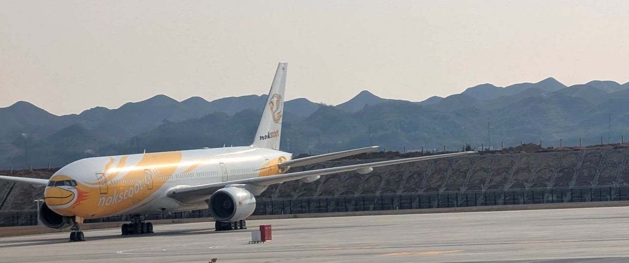 Eine der Boeing 777, hier noch in China geparkt: Ging später in den Iran.