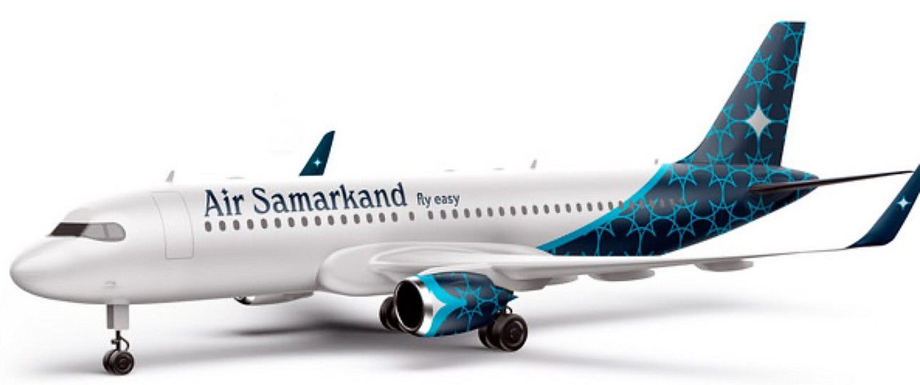 Airbus A320 in den Farben von Air Samarkand: Soll bald abheben.