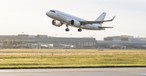 ACJ 319 beim Start zum Rekordflug: Lange in der Luft.