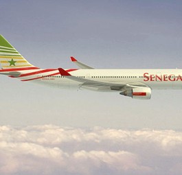Airbus A320 von Senegal Airlines: In Guinea festgehalten.