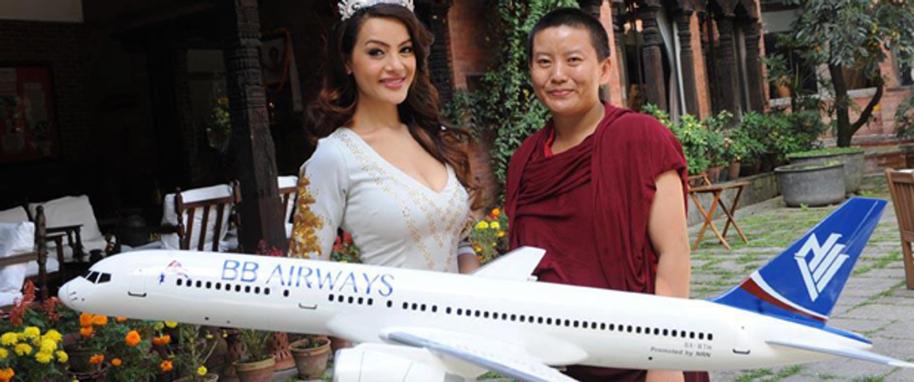 Strahlen für Nepals neue Fluglinie: BB Airways startete im Oktober.