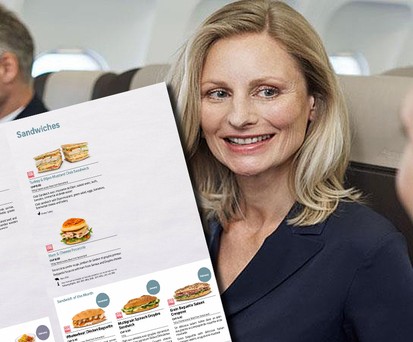 Passagierin von Swiss, Speisekarte: Wo wird der Service eingeführt?