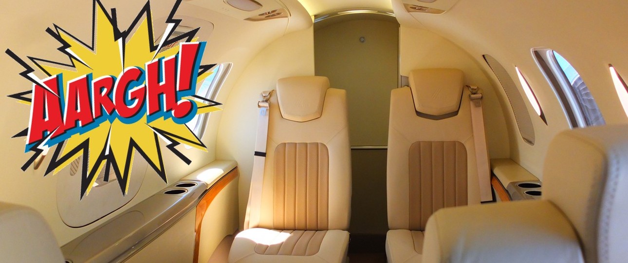 Kabine eines Privatjets: Das Innere des Fliegers bekommen die Betrogenen nie zu sehen - außer auf der Webseite der Betrüger.