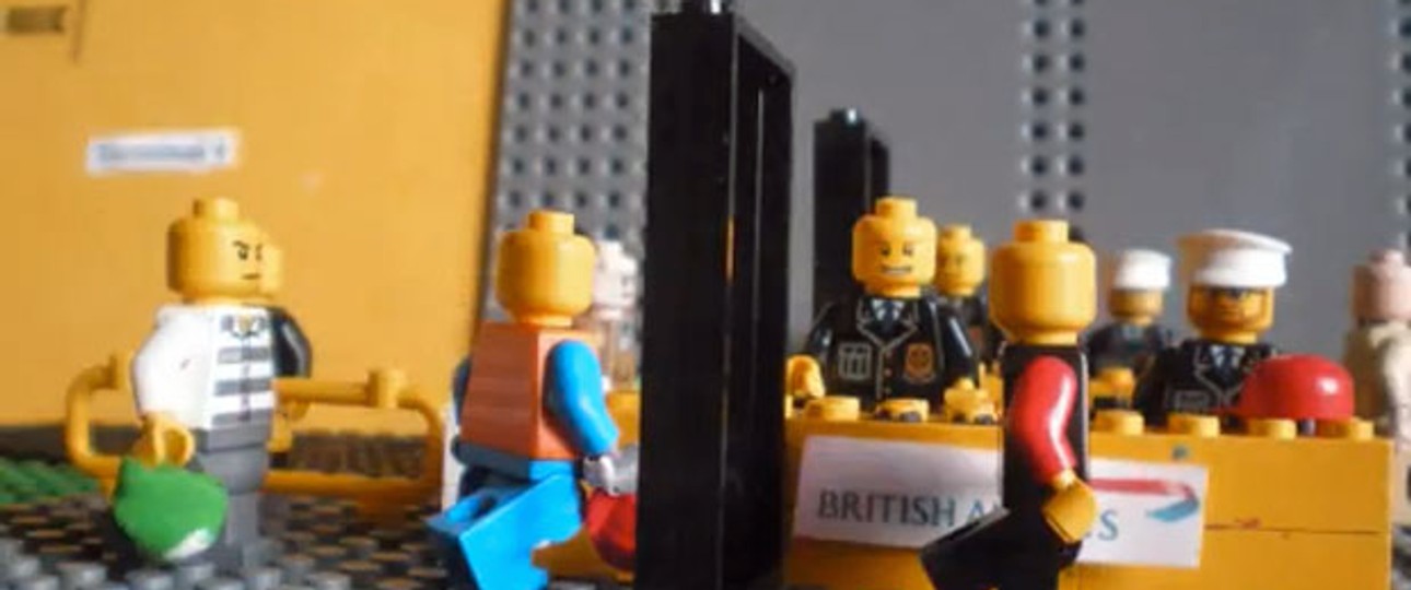 Sicherheitscheck in Legoland: Szene aus dem Kurzfilm.