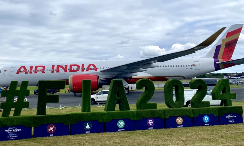 Airbus A350 von Air India im Static Display der Airshow: Es war eine unspektakuläre Messe.