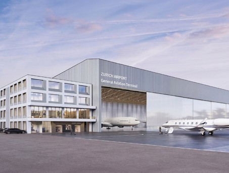 Neuer Hangar für die Business Aviation am Flughafen Zürich: Der Flughafen baut bis 2028 neue Gebäude in der Zone West.