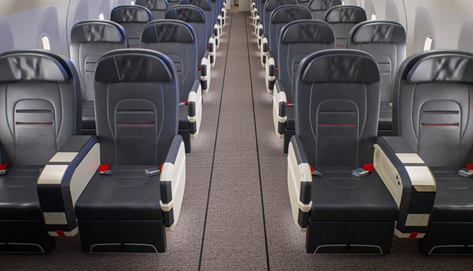 So sieht es in der Business Class aus...