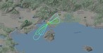 Flug DE1763 am 11. Juli, zu sehen bei Flightradar24: Start, Schleifen, Landung in Kavala.