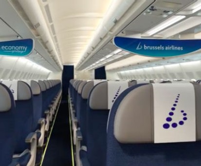 Bisherige Langstreckenkabine von Brussels: Die Sitze der verschiedenen Klassen gleichen sich.