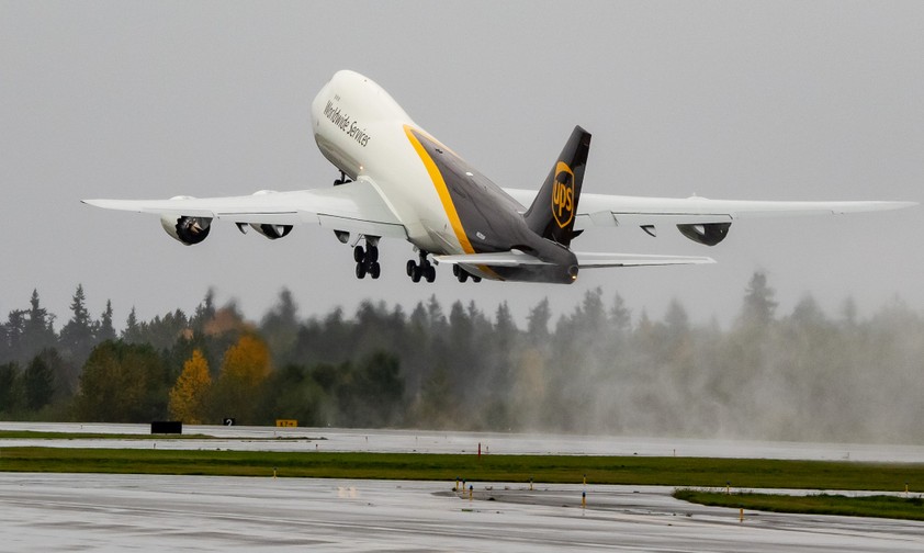 Platz 2: Nordamerika mit 26,9 Prozent. Im Bild: eine Boeing 747 F von UPS.