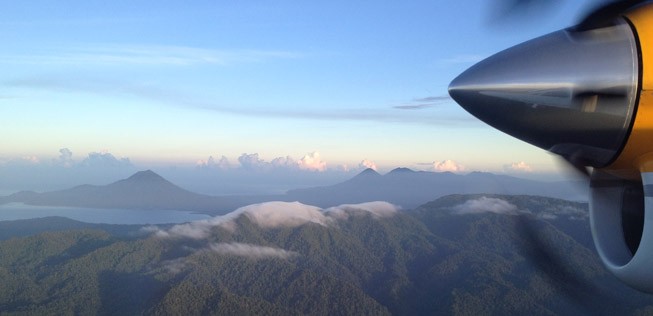 Über Borneo.