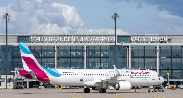 Eurowings Airbus A321 Neo am BER: Im Winter hat Eurowings elf Flugzeuge am BER.