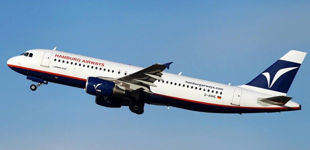 A320 von Hamburg Airways: Die Maschine hebt nicht mehr ab.