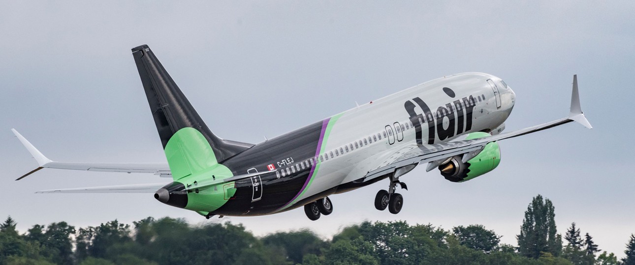 Boeing 737 Max von Flair Airlines: Die Fluglinie hat Probleme mit einem Leasinggeber.