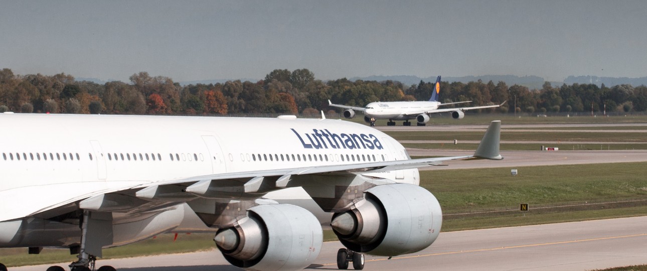A340 von Lufthansa: Der Flug nach Cancun hob mit Verspätung ab.