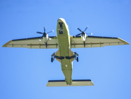 D-CNXT: Der Testflieger der Do 228 NXT in der Luft.