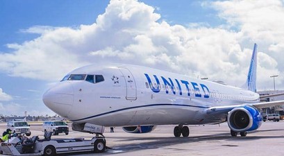 Boeing 737 von United Airlines: Knapp einer Kollision entgangen. 