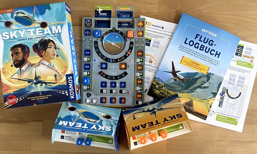 Das Spiel Sky Team von Luc Rémond, erschienen beim Verlag Kosmos: Ziel ist es, ...