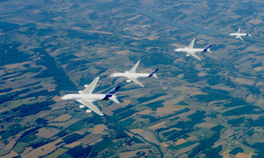 Airbus-Jets im Formationsflug: Unglaublicher Endspurt im letzten Monat.
