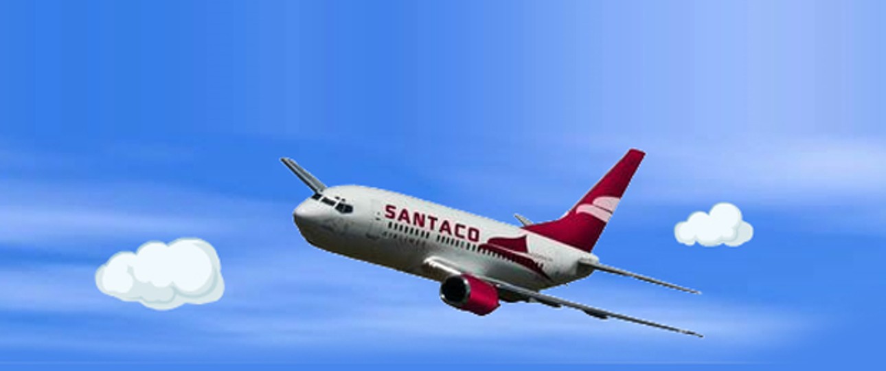 Erste Grobskizze eines Santaco-Jets: Taxi der Lüfte.