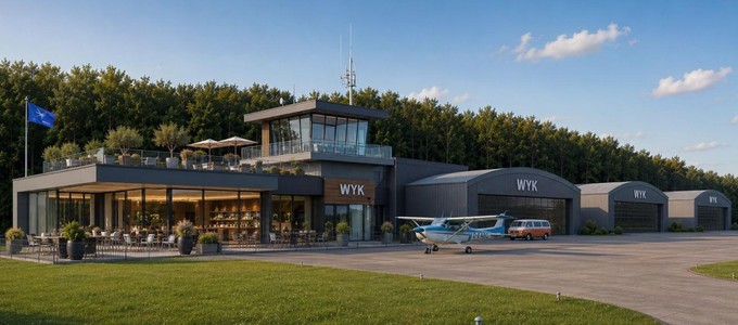 Visualisierung des ertüchtigen Flugplatzes Wyk. 