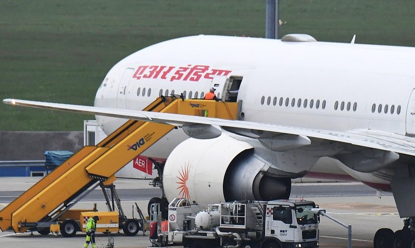 air india wien ziwschenlandung tanken